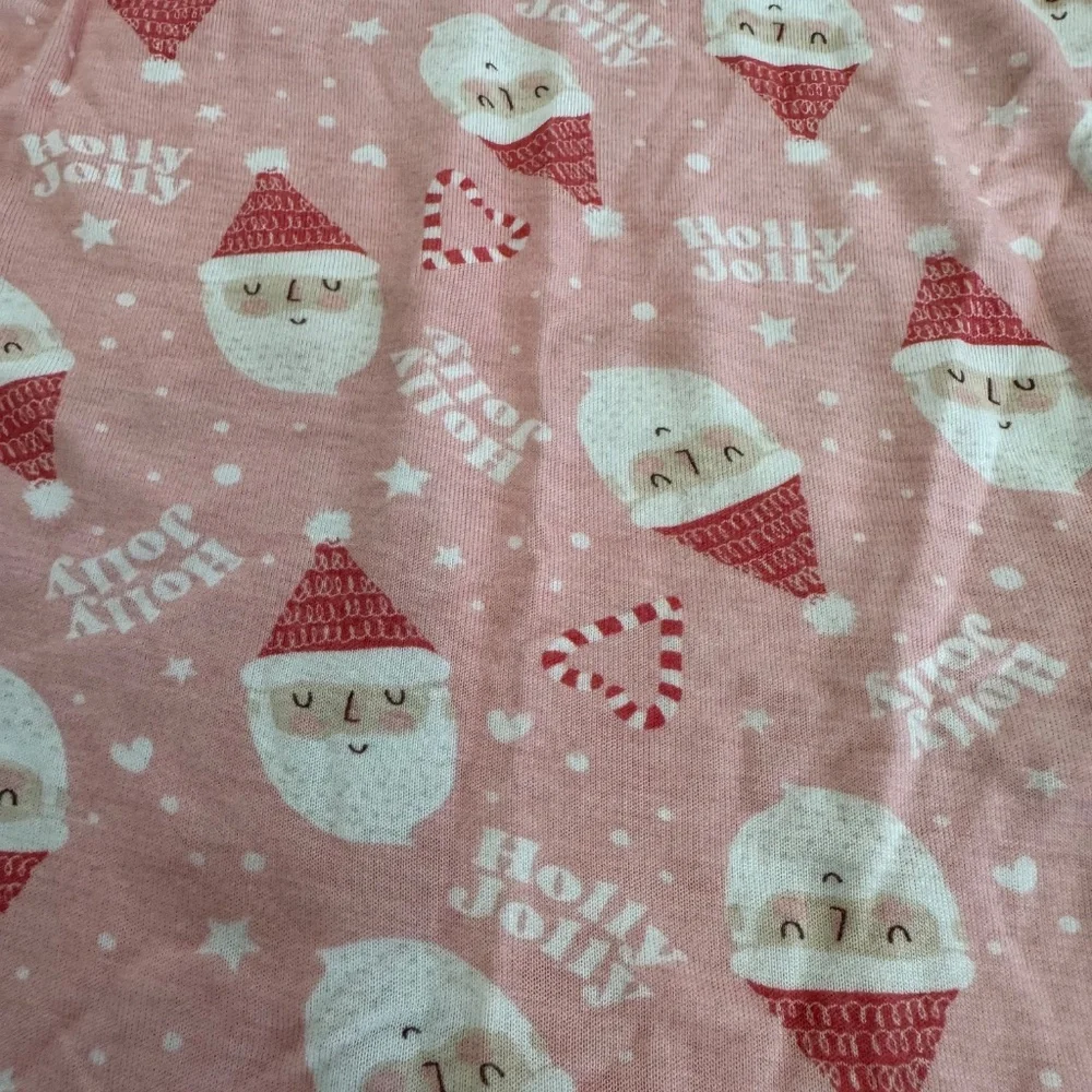 Tres Beau Et Belle Santa Pink Christmas Pajamas Bamboo Holly‎ Jolly Size 2T N